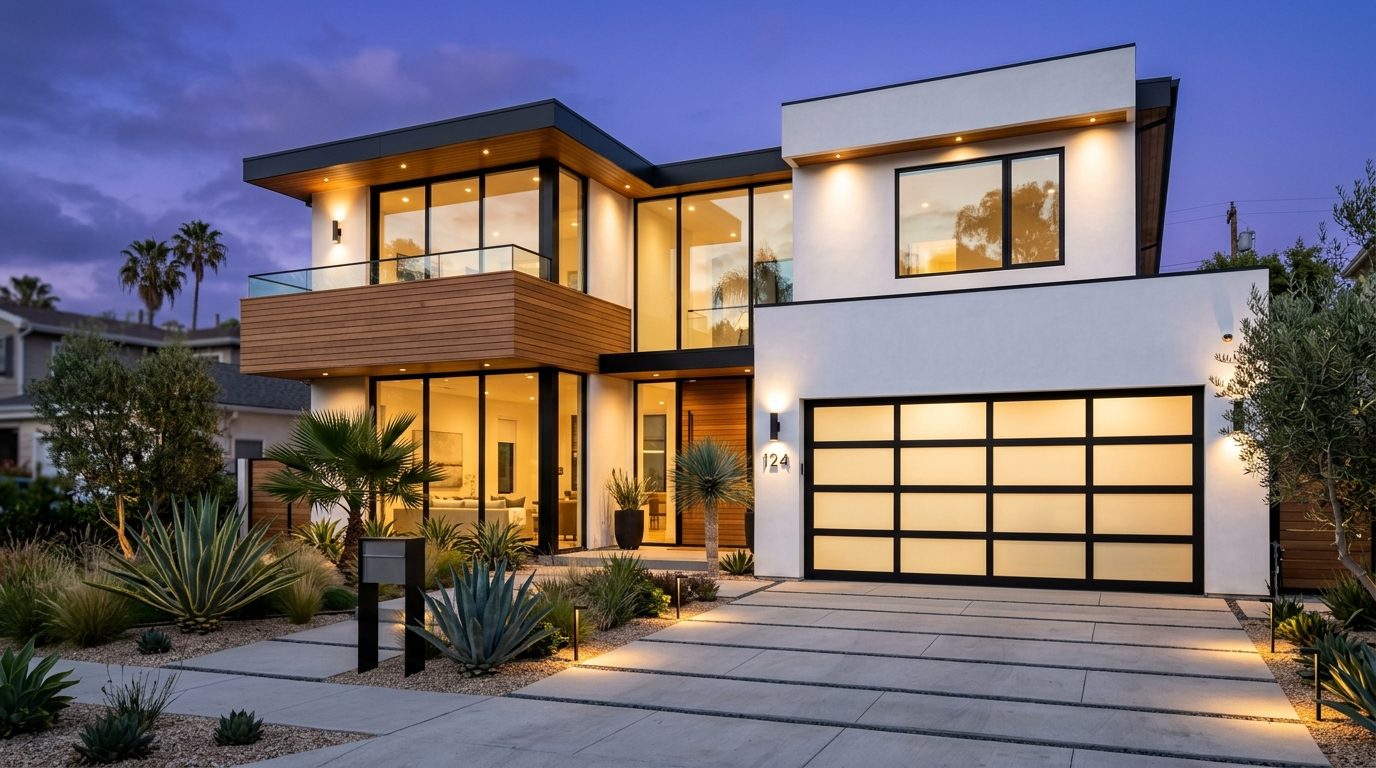 Bilal Omari Garage Door Seal Pros Exterior Closed Garage Door at Twilight